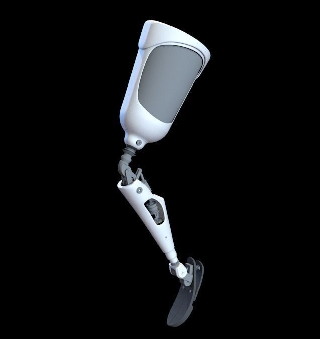 above knee prosthetic leg Free 3D model_3
