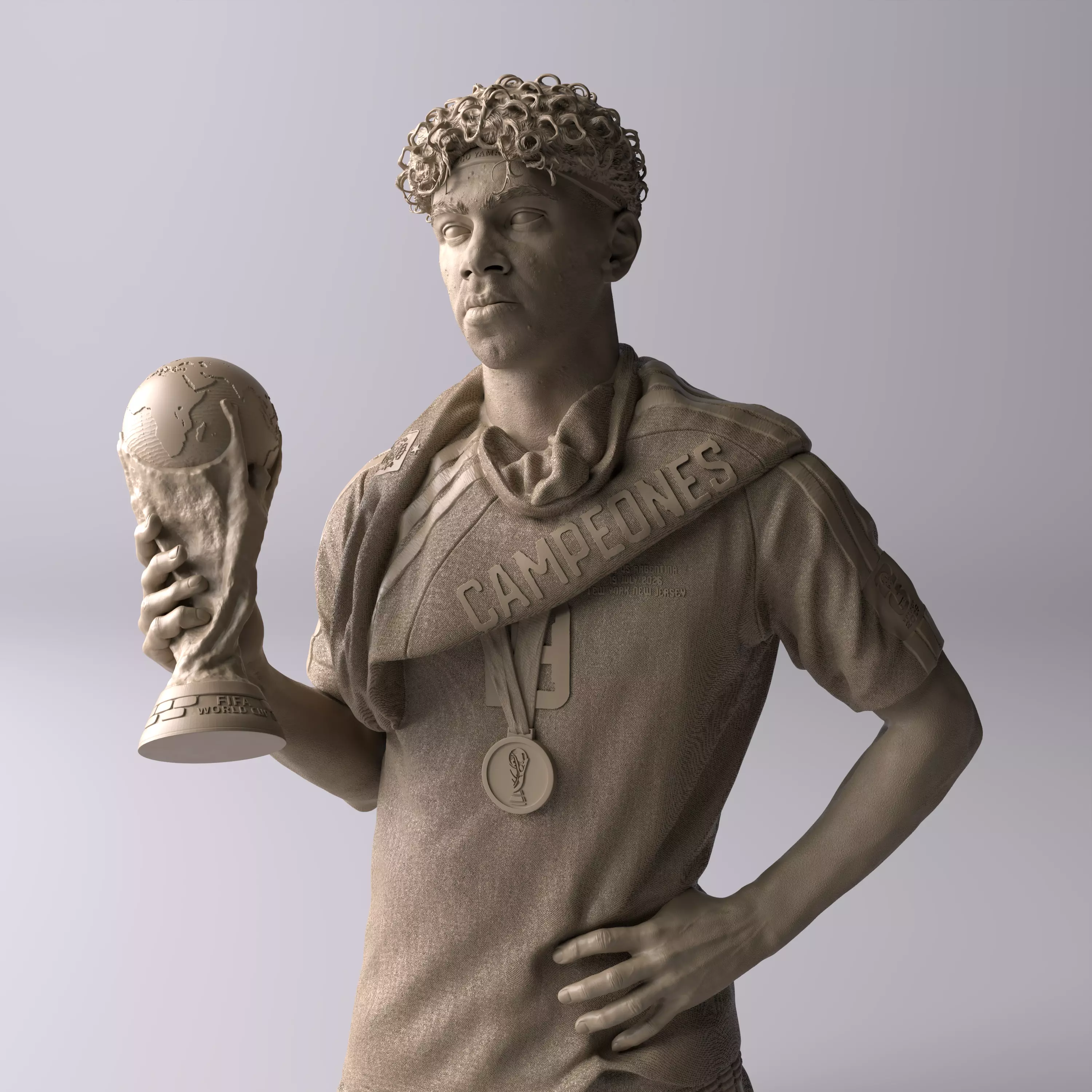 Lamine Yamal World Cup 2026 Premium Statue Collectible Figure 3D print model