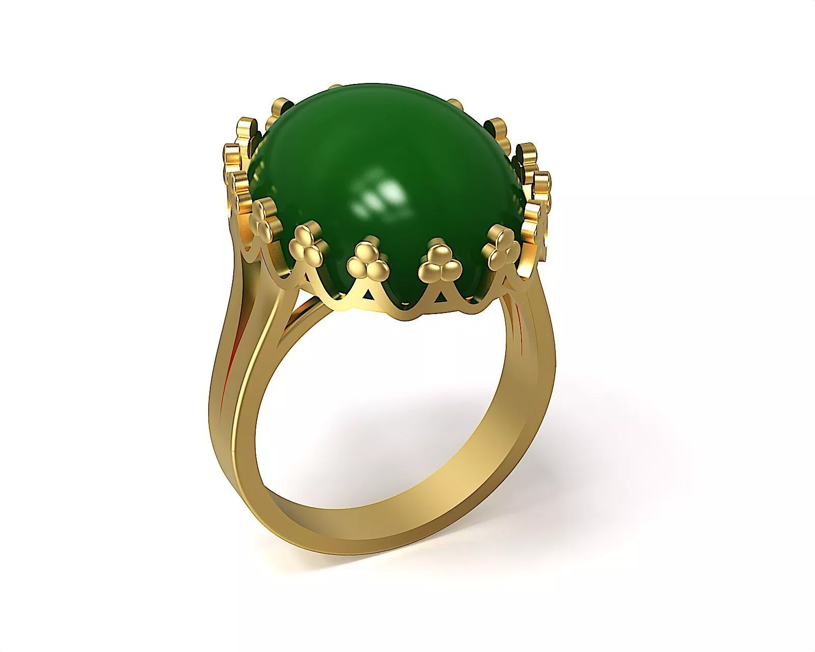 Traditional Agate Ring 3D print model