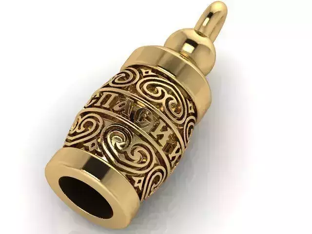 Pendant gold with intricate design
