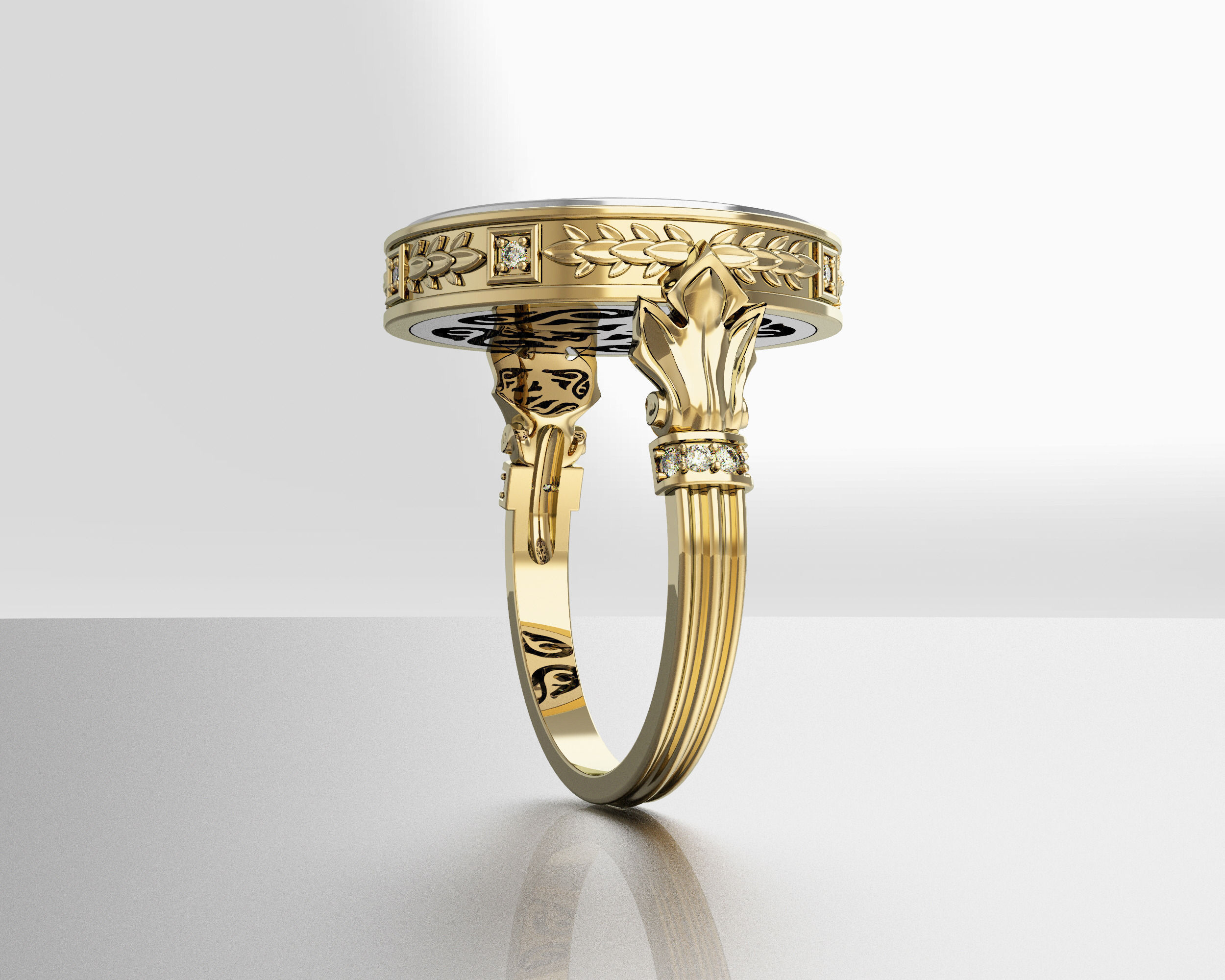 Ring for man Greece  3D print model_1