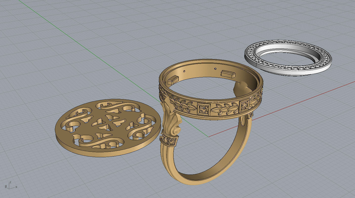 Ring for man Greece  3D print model_3
