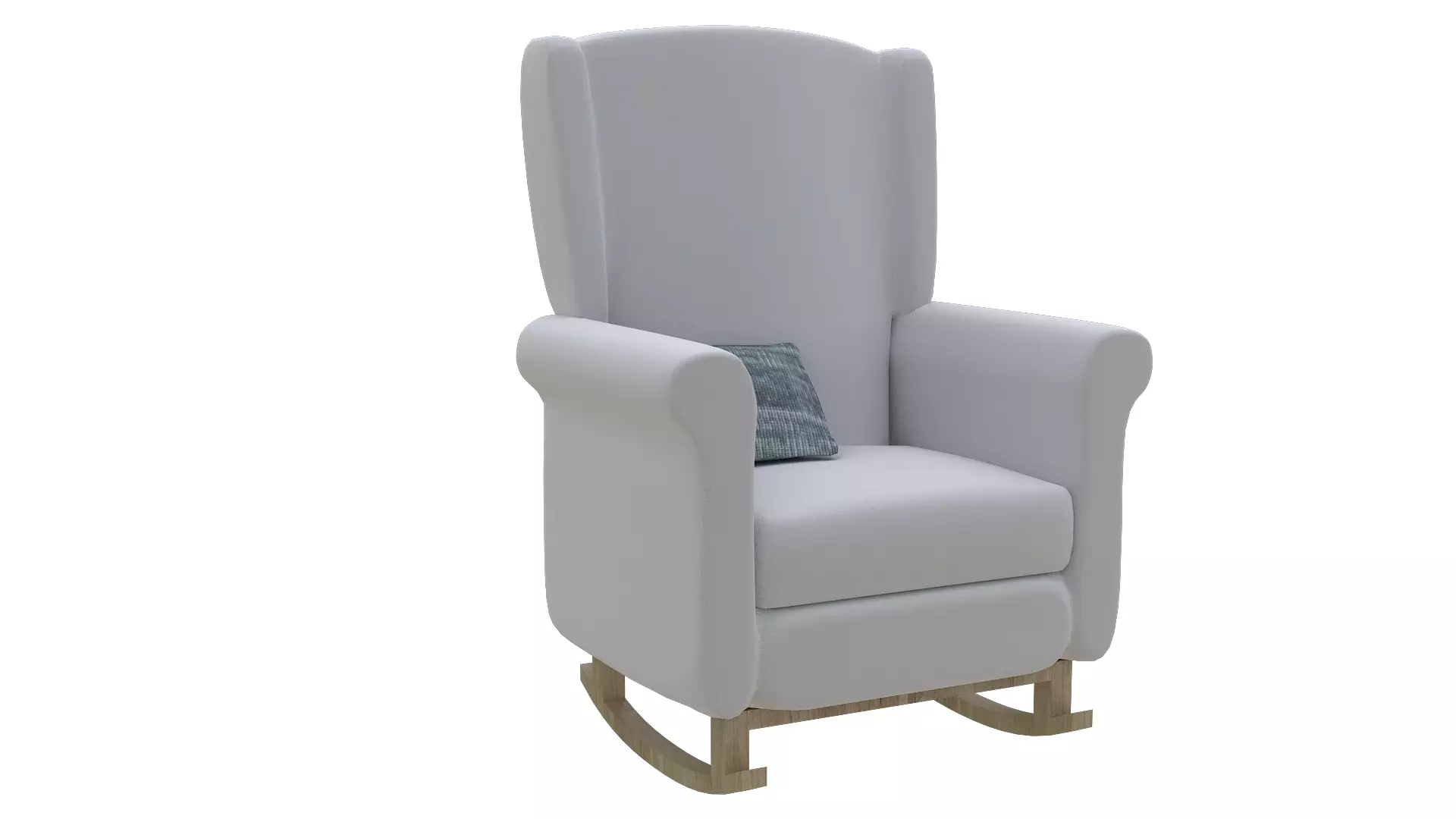 padded rocking chair 3D model