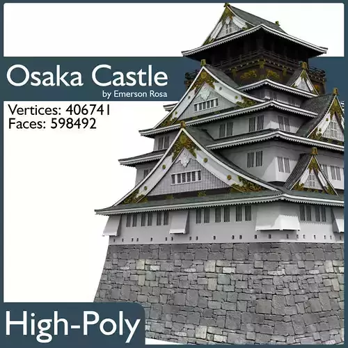 Osaka Castle 3D model