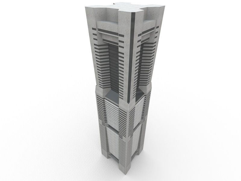 Yokohama Landmark Tower 3D model_9