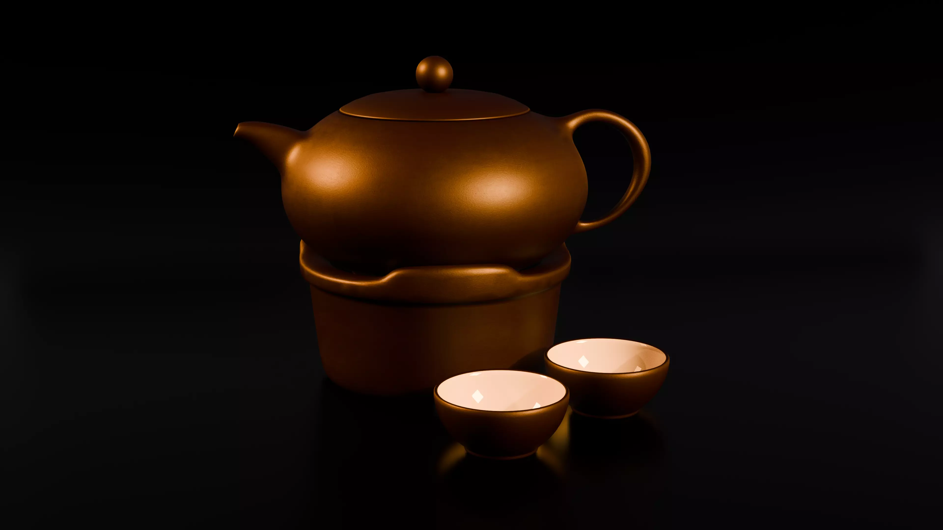 Teapot Set 3D Model 3D model