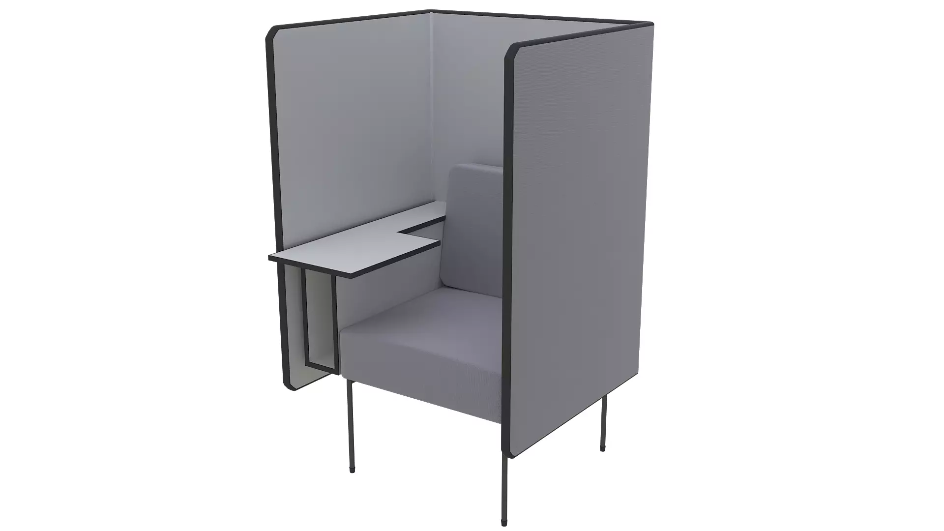 single person booth 3D model