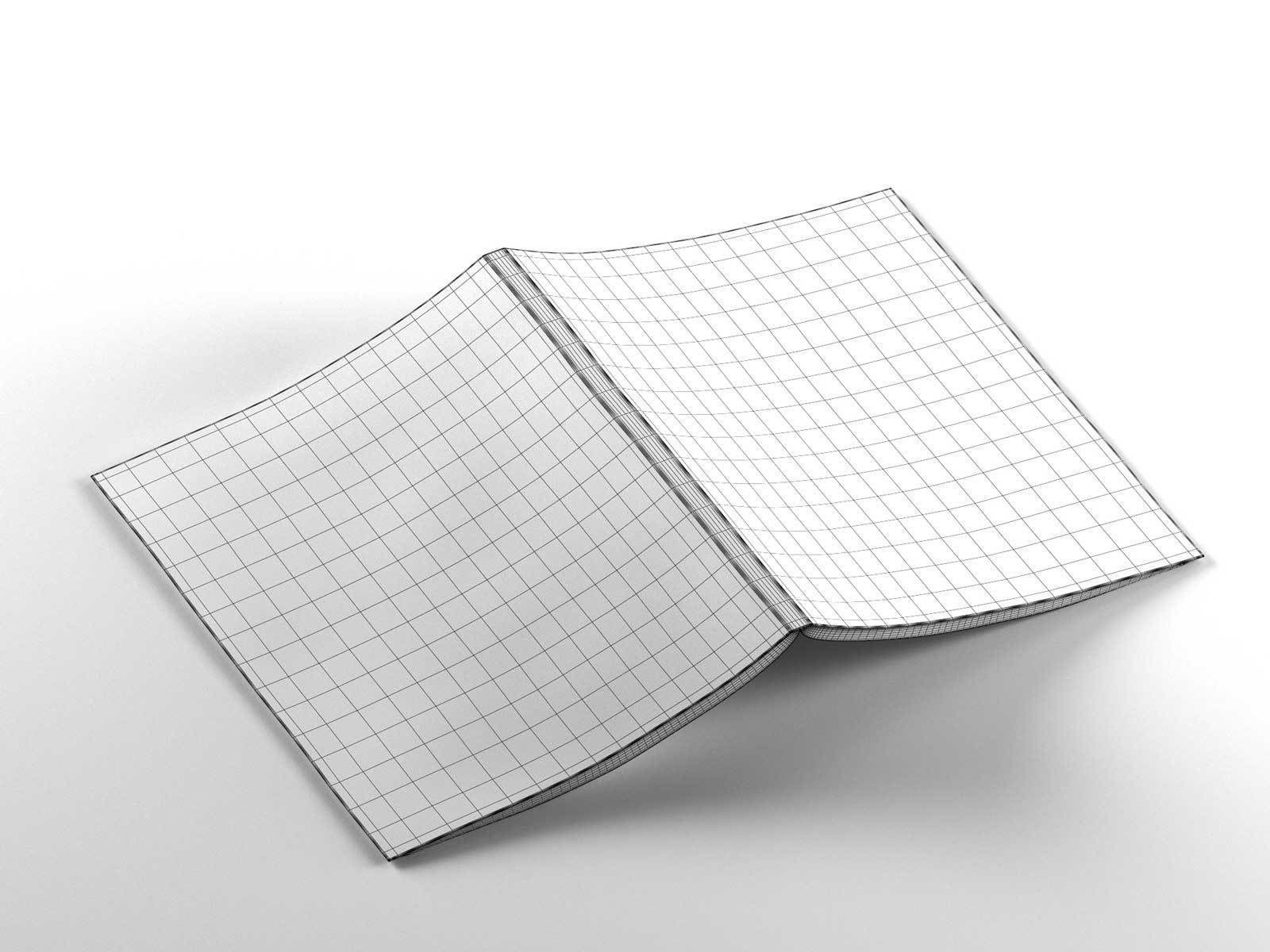 Magazine indesign brochure template 3D model_3