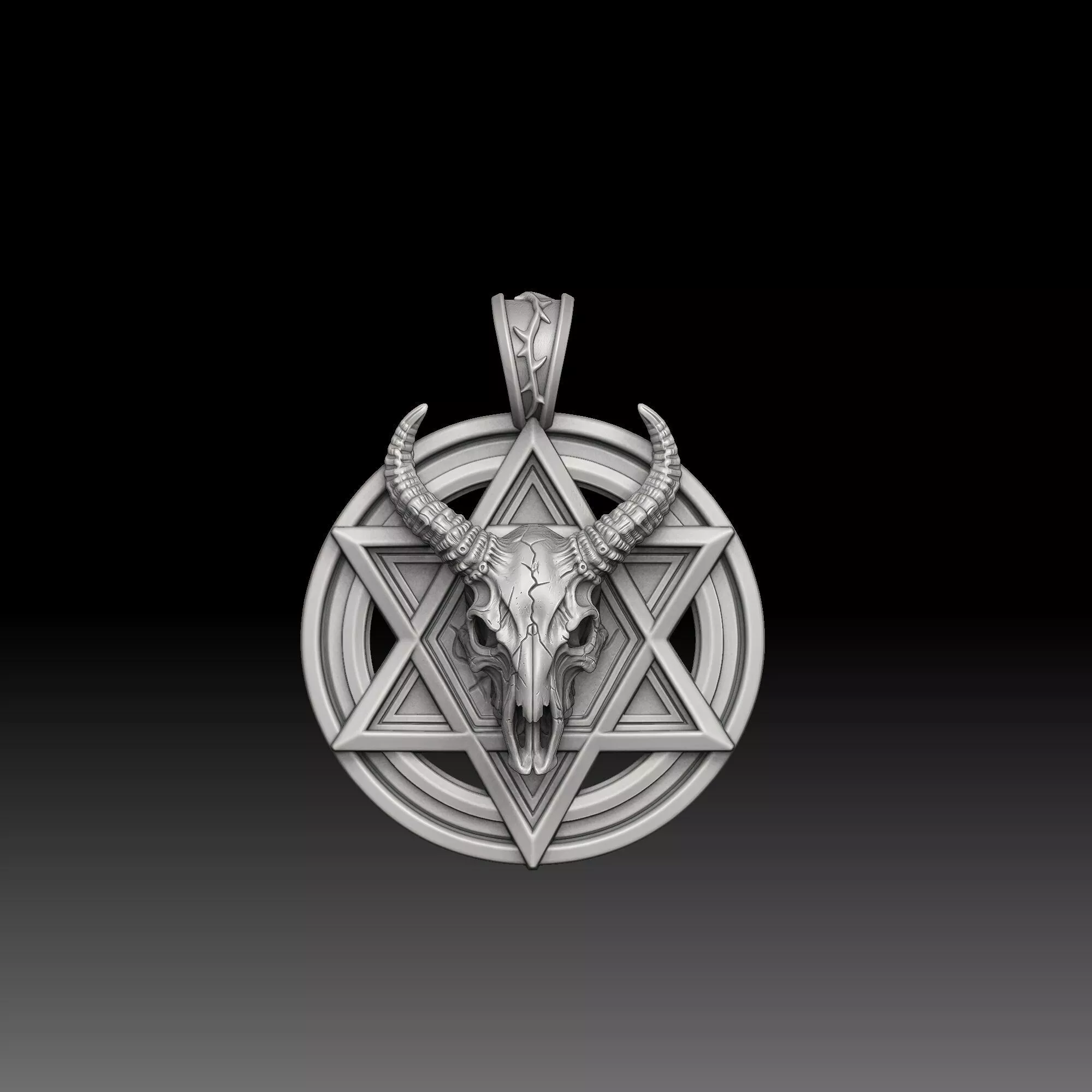 Sacred Geometry Gothic- one inch pendant 3D print model