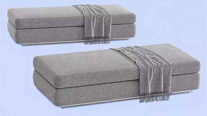 Modern Upholstered Sofa Premium 3D Models and Materials 3D model 4
