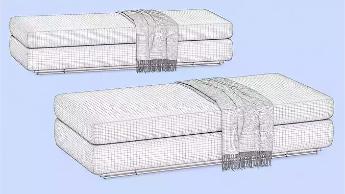 Modern Upholstered Sofa Premium 3D Models and Materials 3D model 5