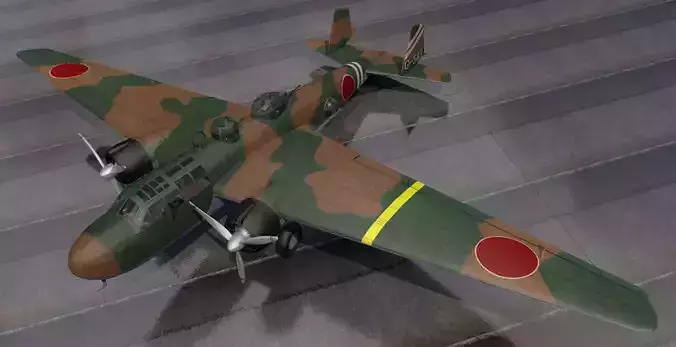 Mitsubishi G3M2 Nell 3D model