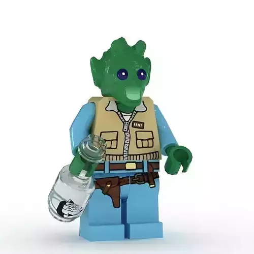 LEGO Minfigure Greedo 3D model