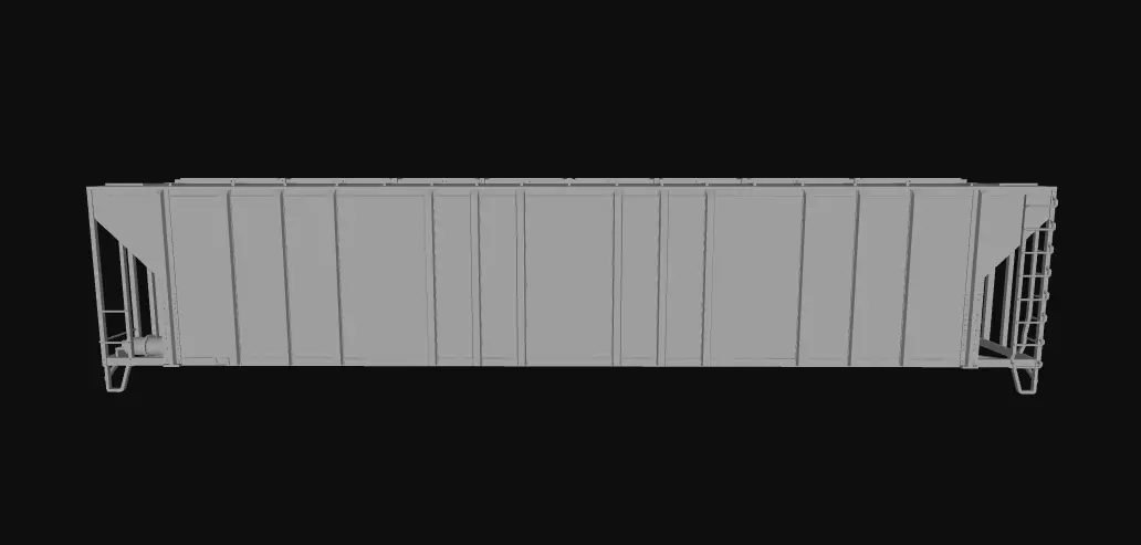 HO Magor 5325 Cubic Foot Big John 4-Bay Covered Hopper 3D print model