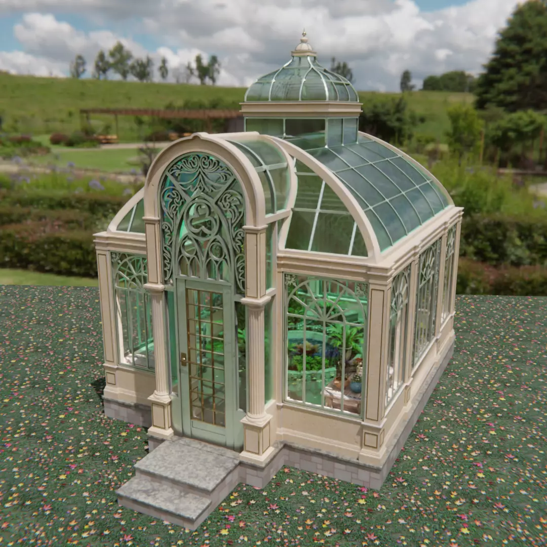 Botanical Glass House 3D model