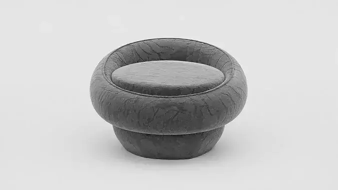 Modern round floral design pumpkin louge chair  3D model