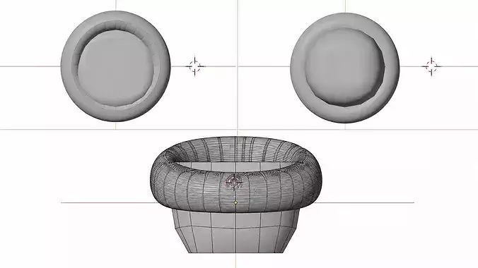 Modern round floral design pumpkin louge chair  3D model 6