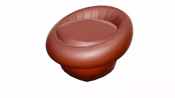 Modern round floral design pumpkin louge chair  3D model 3