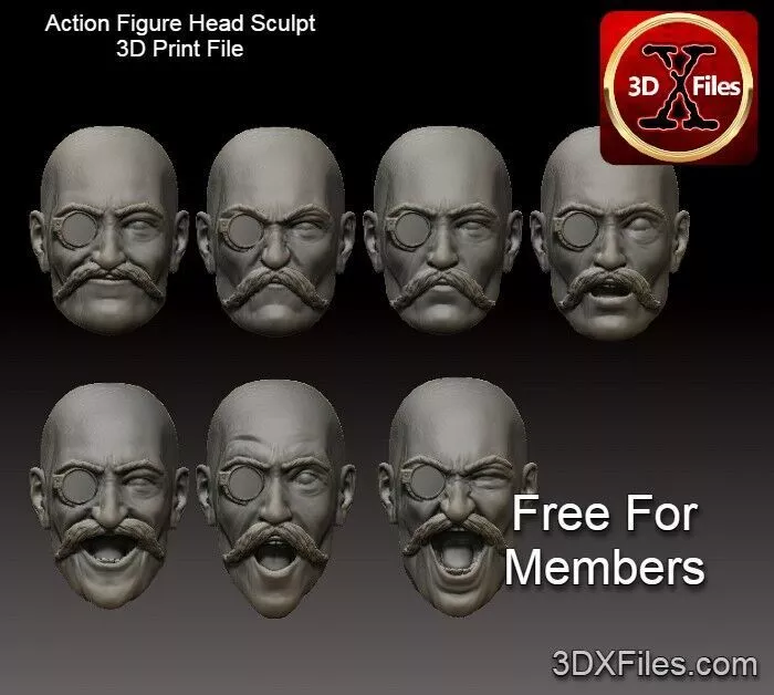 GI Joe - Dr MindBender - Action Figure HeadSculpt 3D print model
