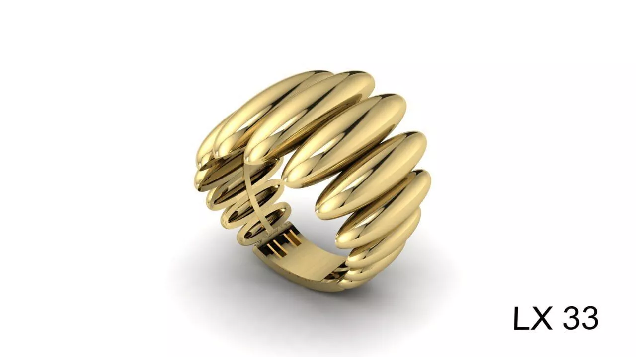 Modern Statement Ring 3D print model