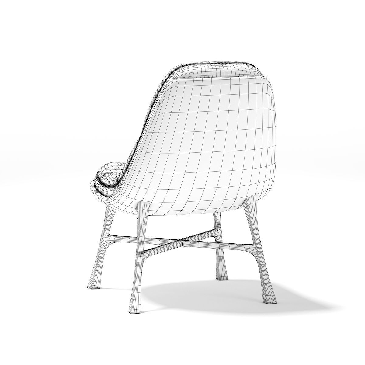 Wooden Chair 3D model_5