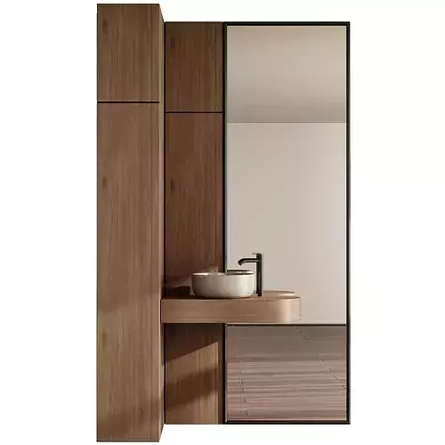 Bathroom furniture by Fauset Bathroom 228 corona  Low-poly 3D model 3