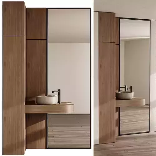 Bathroom furniture by Fauset Bathroom 228 corona Low-poly 3D model