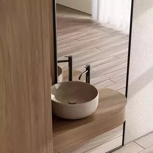 Bathroom furniture by Fauset Bathroom 228 corona  Low-poly 3D model 5