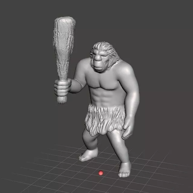 PREHISTORIC CAVEMAN MINIATURE MODEL FANTASY HORROR GAMES RPG DND 3D print model