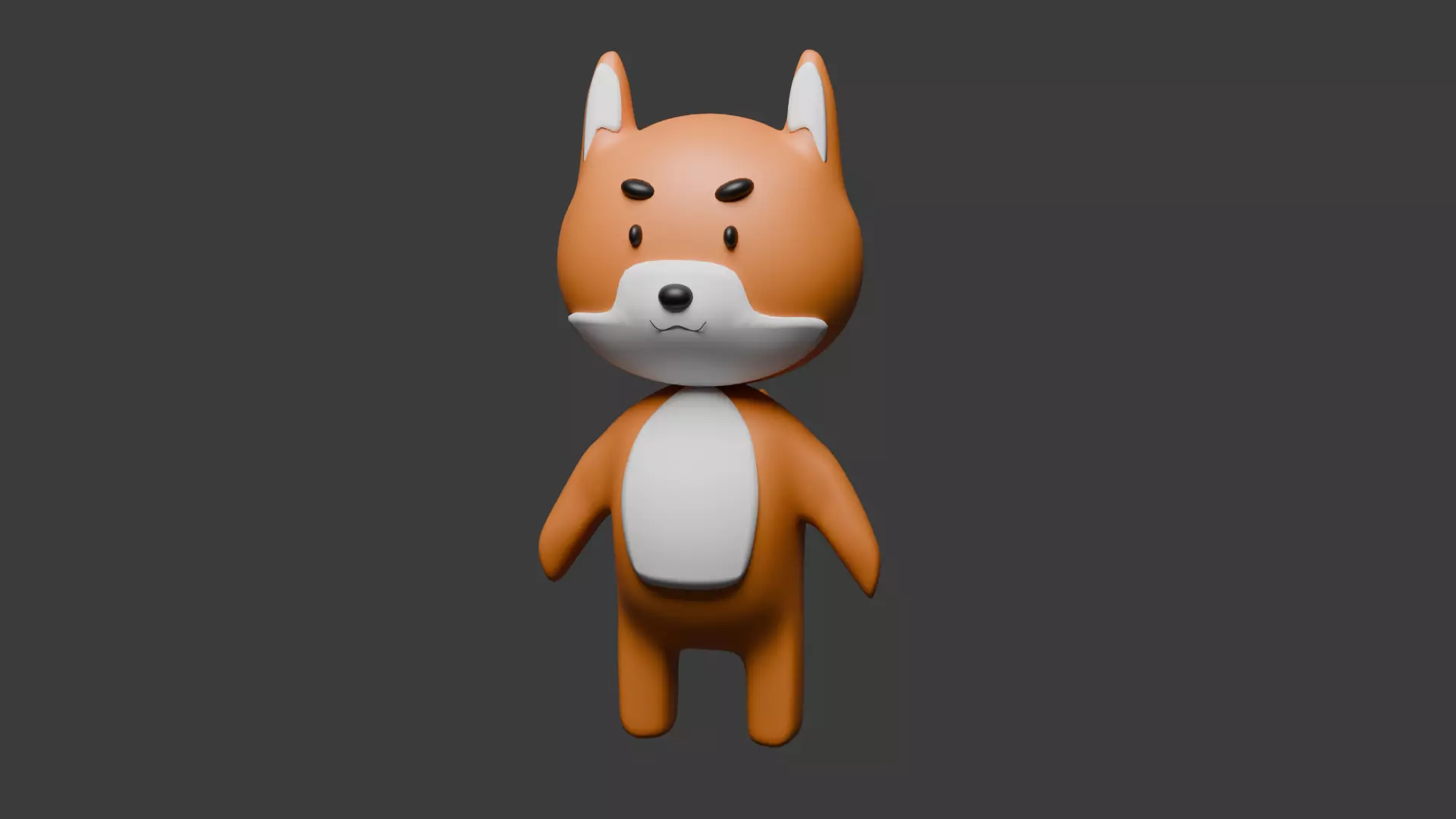 fox 3d printing or other use Low-poly 3D model