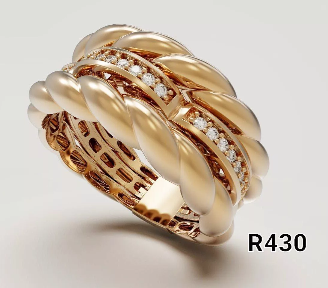 Modern gold ring 3D print model