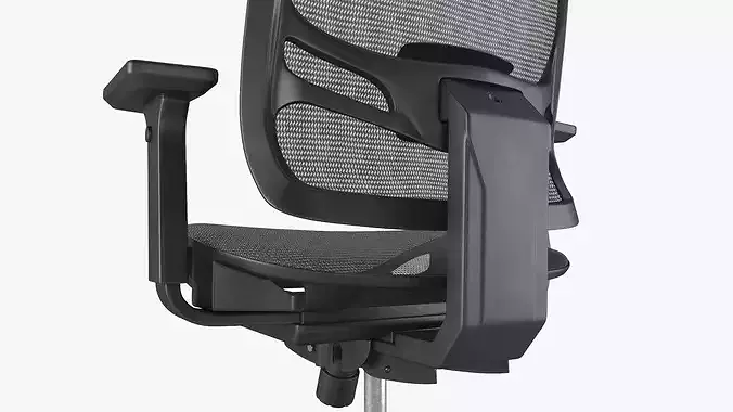 Office Chair 8K PBR Textures Low-poly 3D model 7