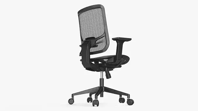 Office Chair 8K PBR Textures Low-poly 3D model 5