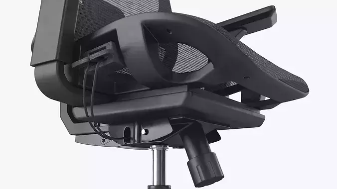 Office Chair 8K PBR Textures Low-poly 3D model 4