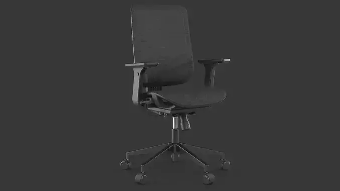 Office Chair 8K PBR Textures Low-poly 3D model 2