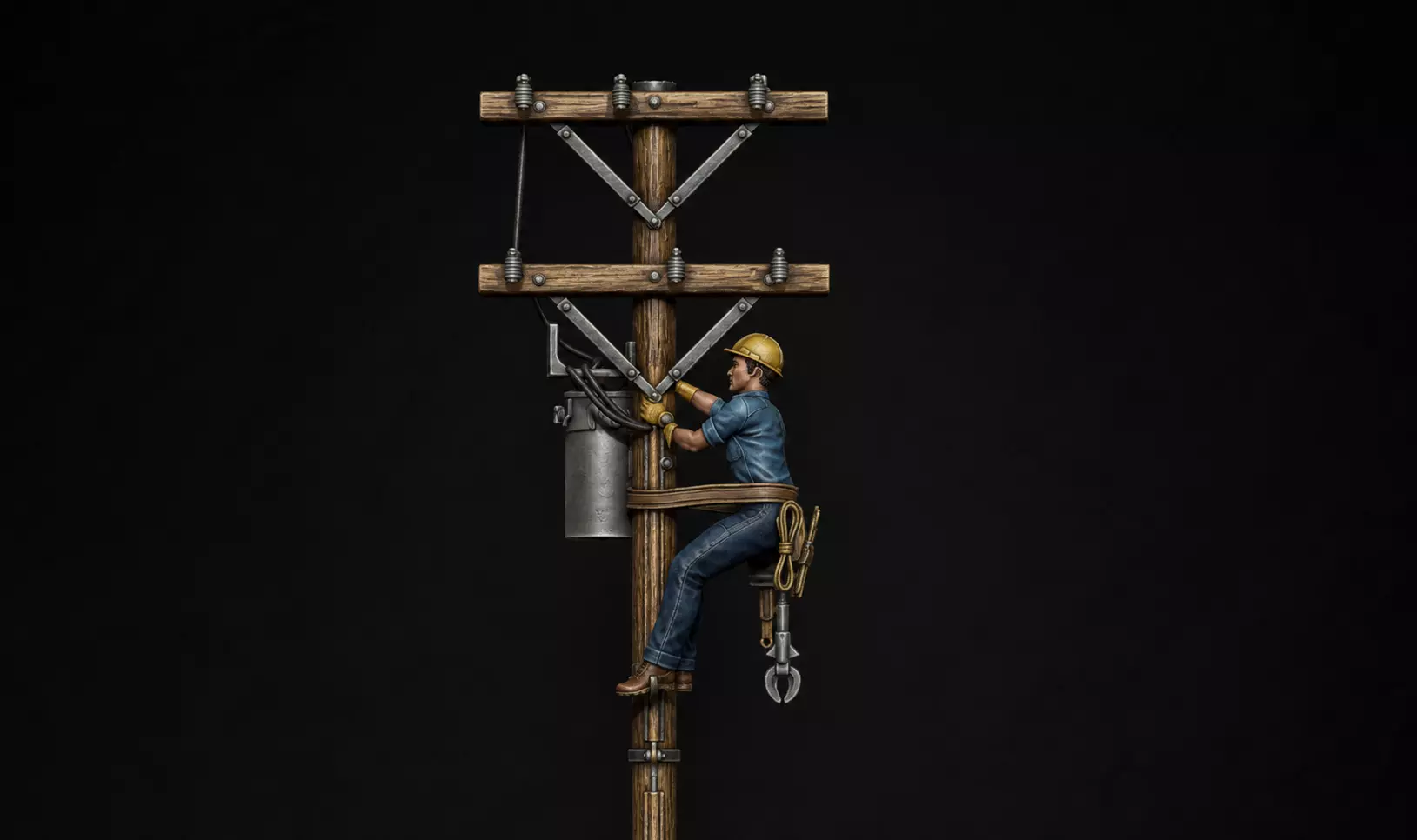 electrician pose 4 3D print model