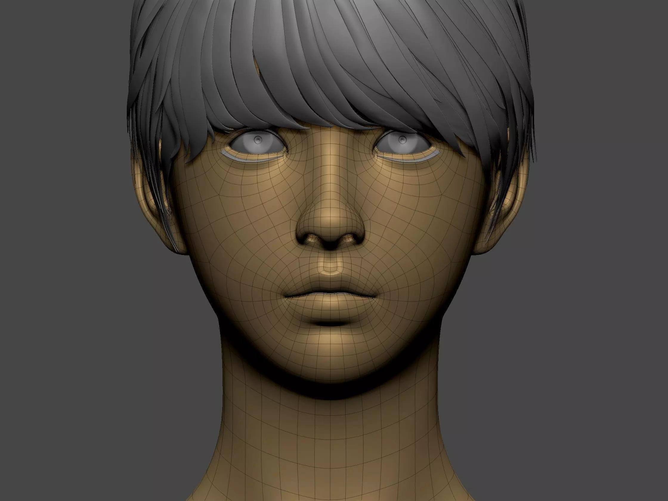 Beautiful Female Basemesh Low-poly 3D model_0