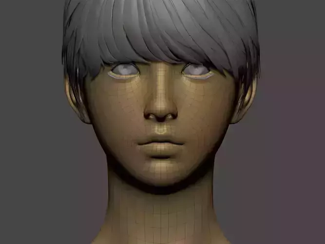 Beautiful Female Basemesh Low-poly 3D model