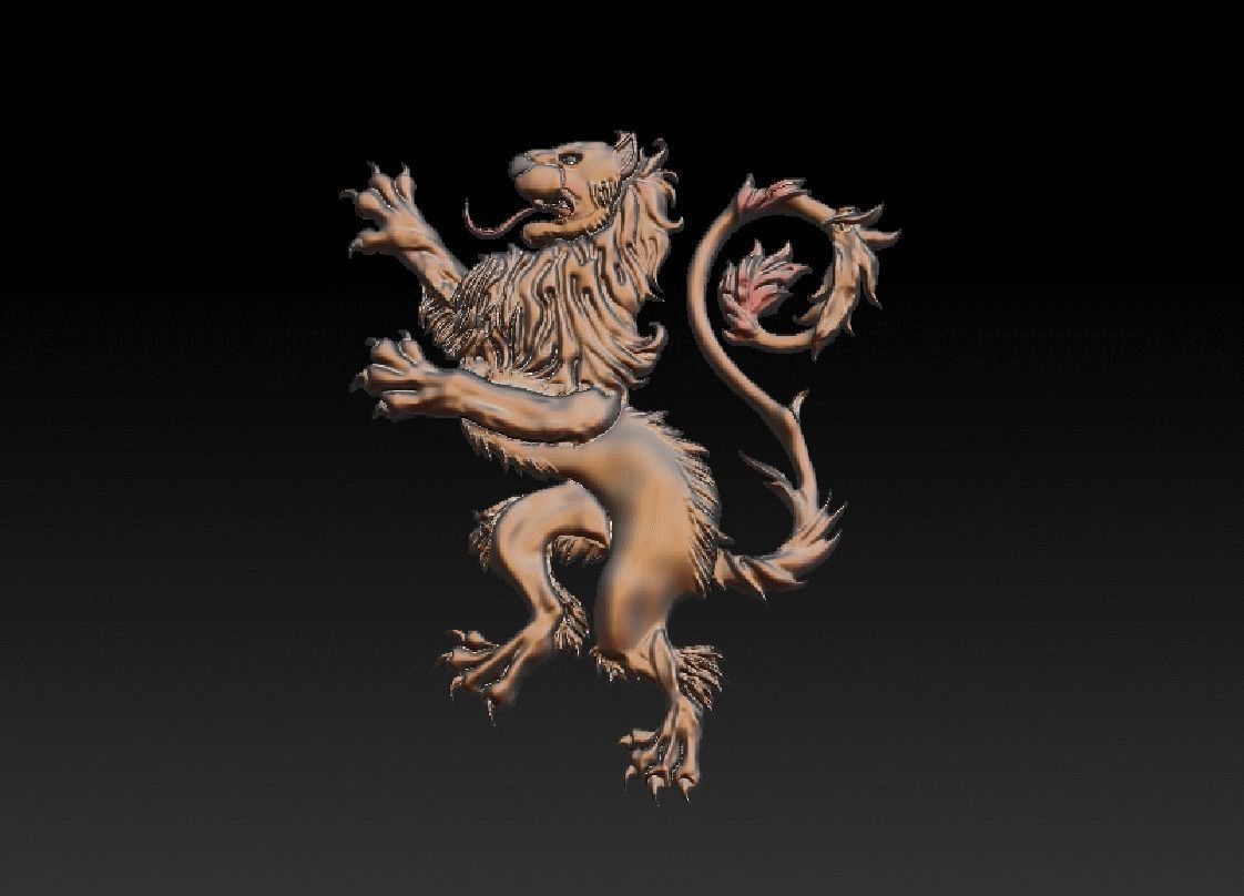Heraldry Lion 3D print model