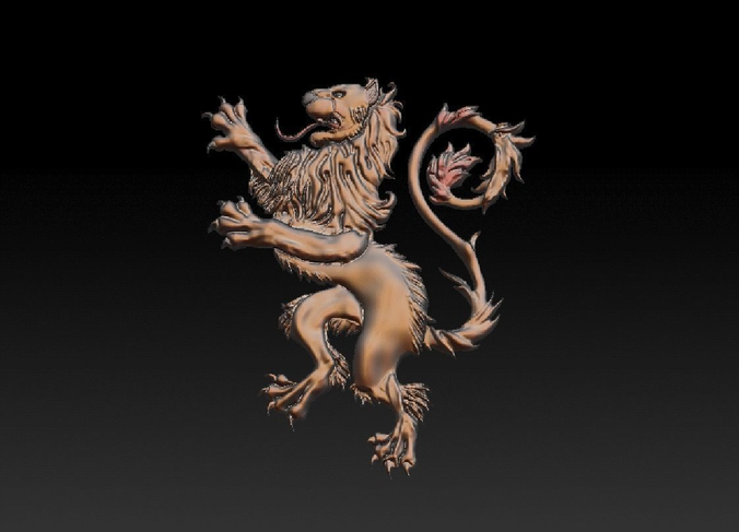 Heraldry Lion 3D print model