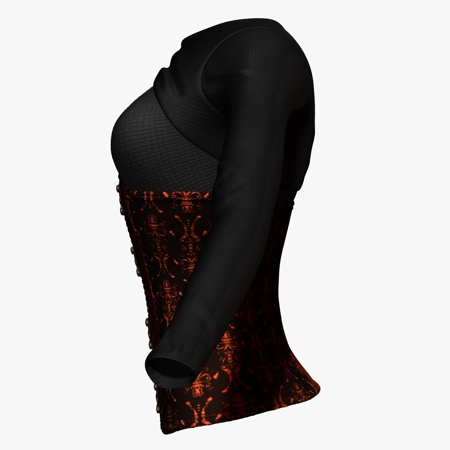 Steampunk Female 3D model_10