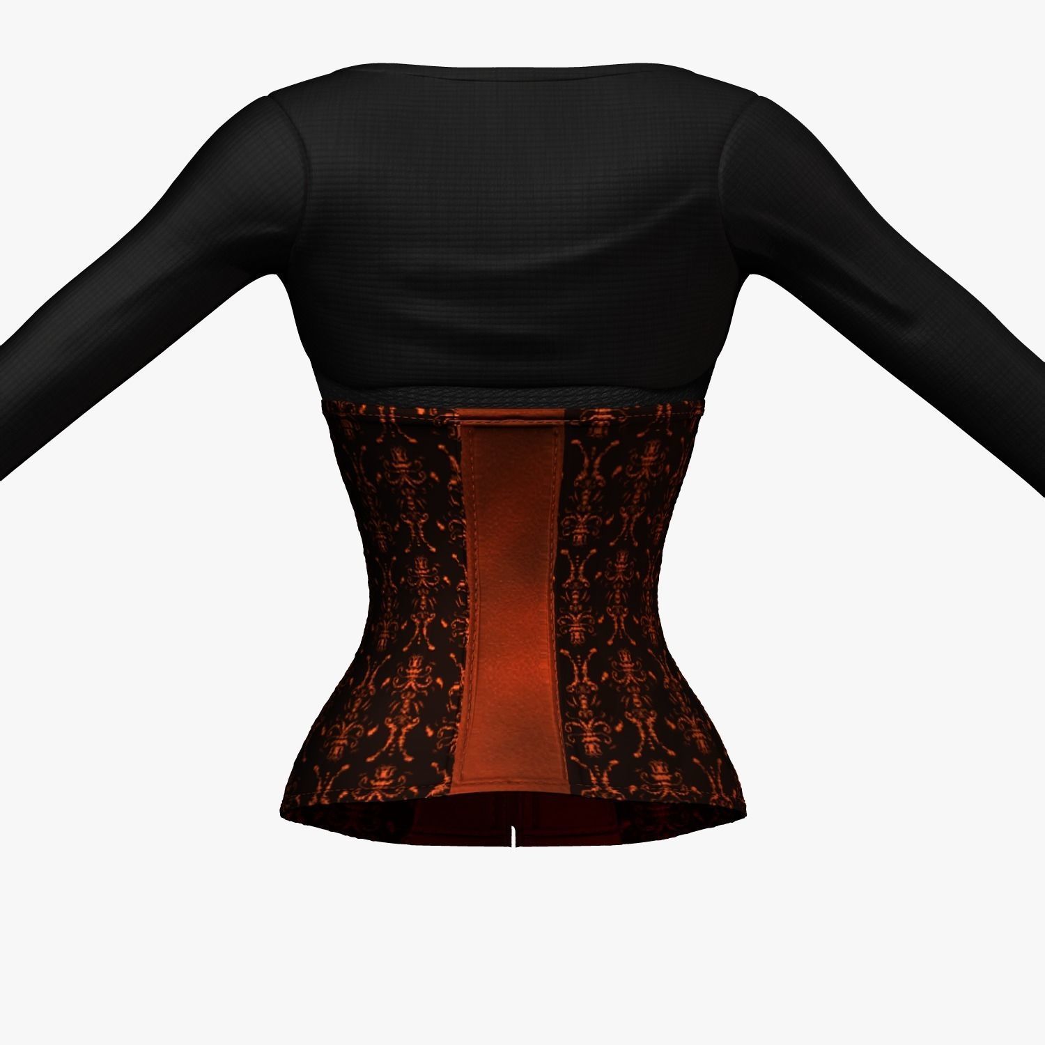 Steampunk Female 3D model_11