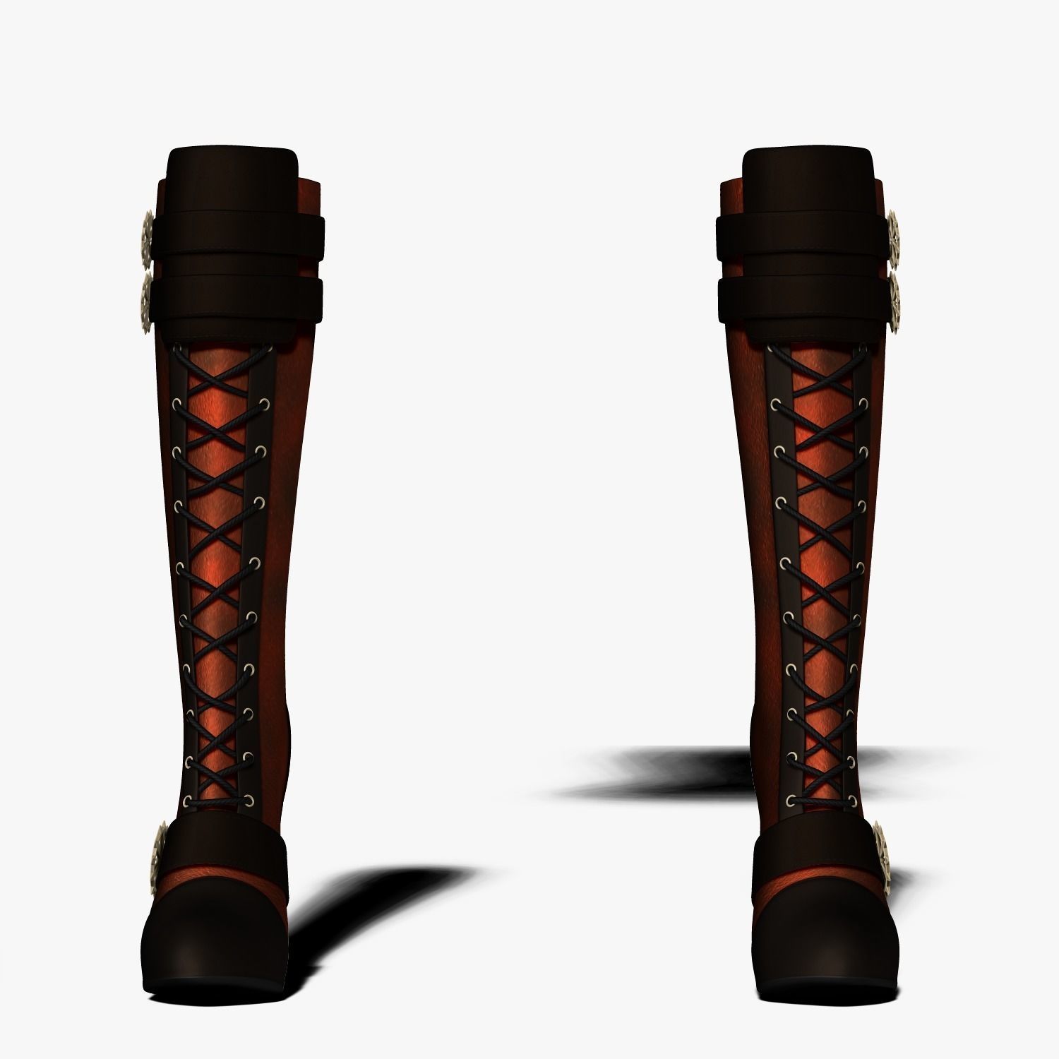 Steampunk Female 3D model_4