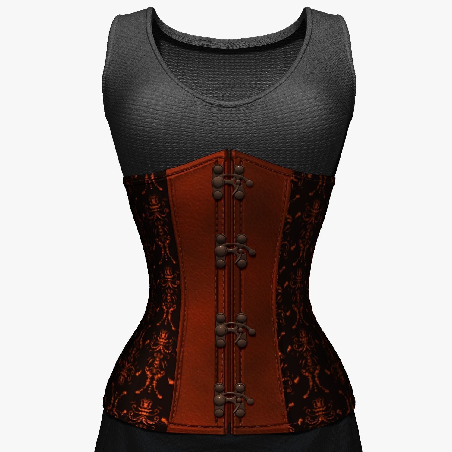 Steampunk Female 3D model_5