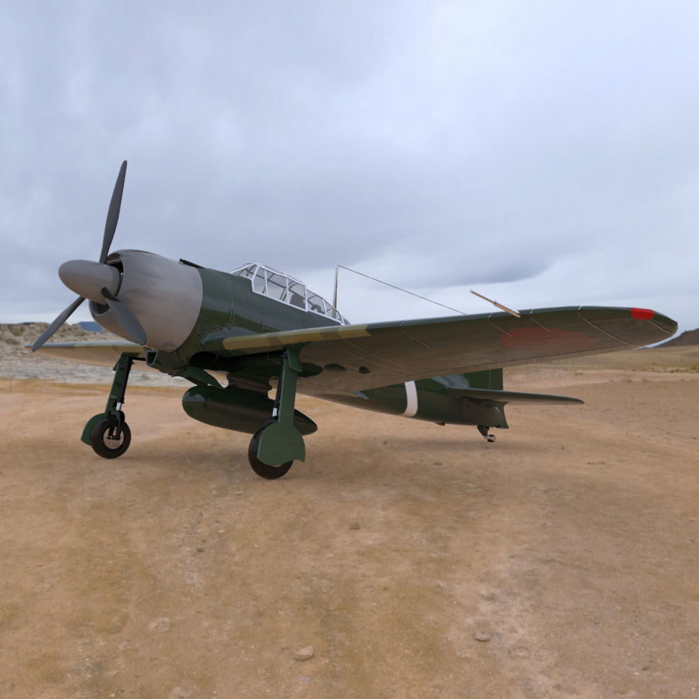 Japanese Zero 3D model_1