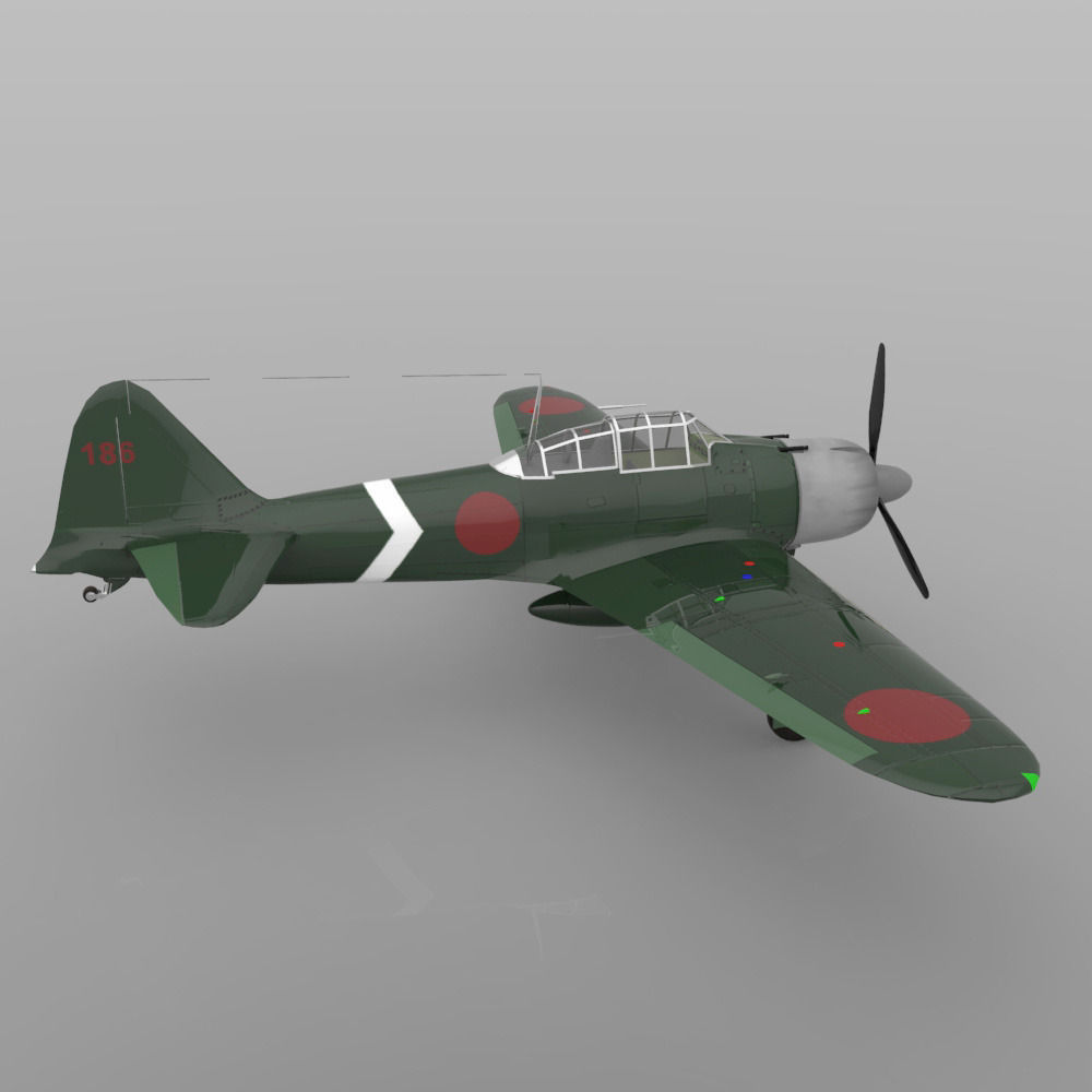 Japanese Zero 3D model_7