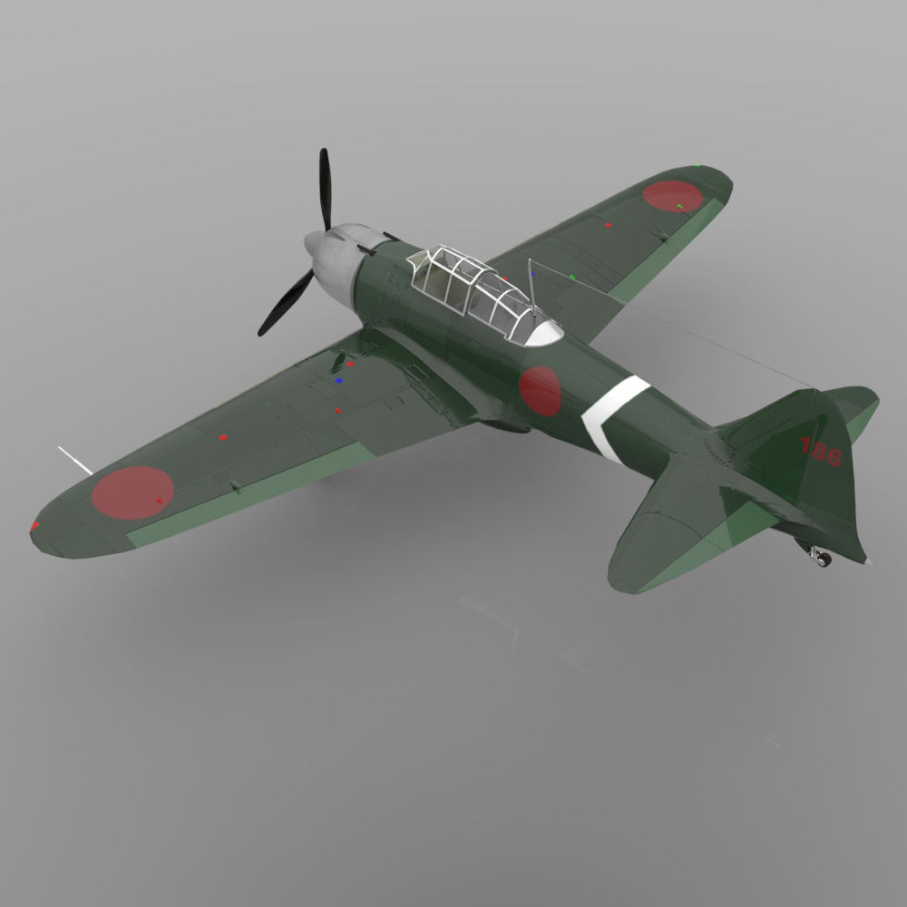 Japanese Zero 3D model_5