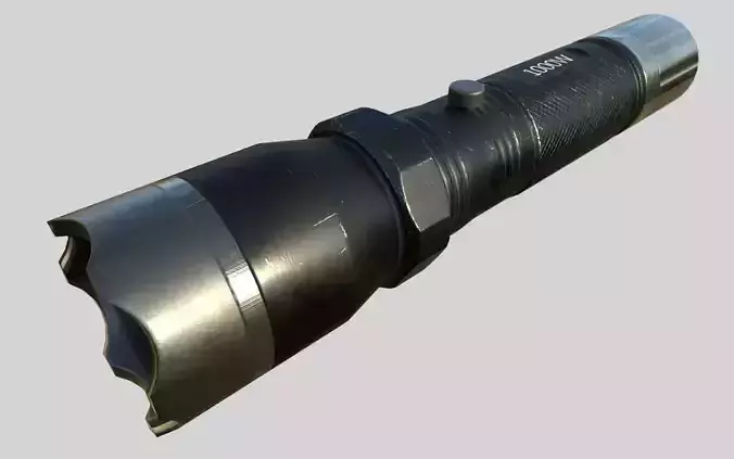 Taser Police FlashLight PBR Low-poly 3D model