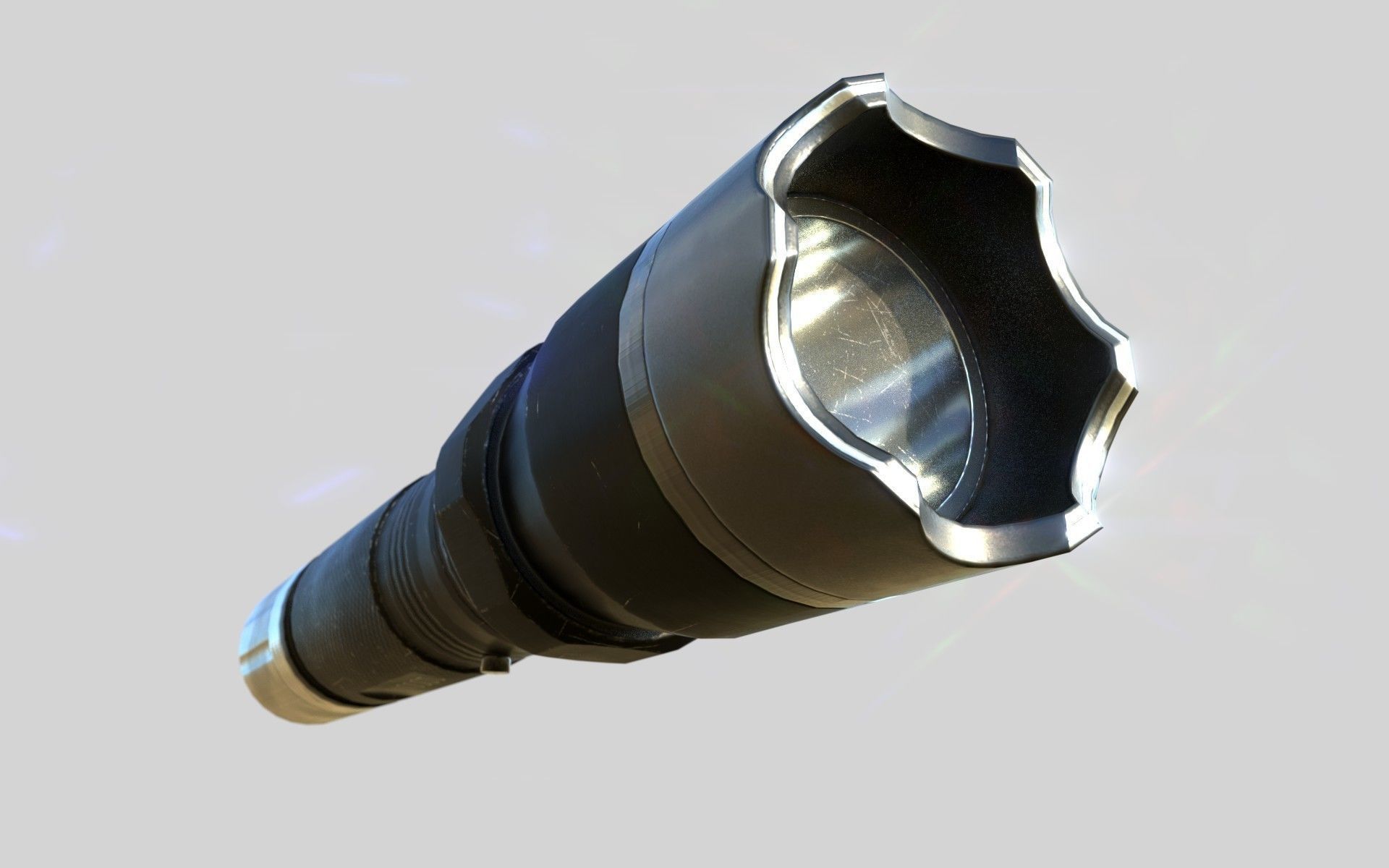 Taser Police FlashLight PBR Low-poly 3D model_6
