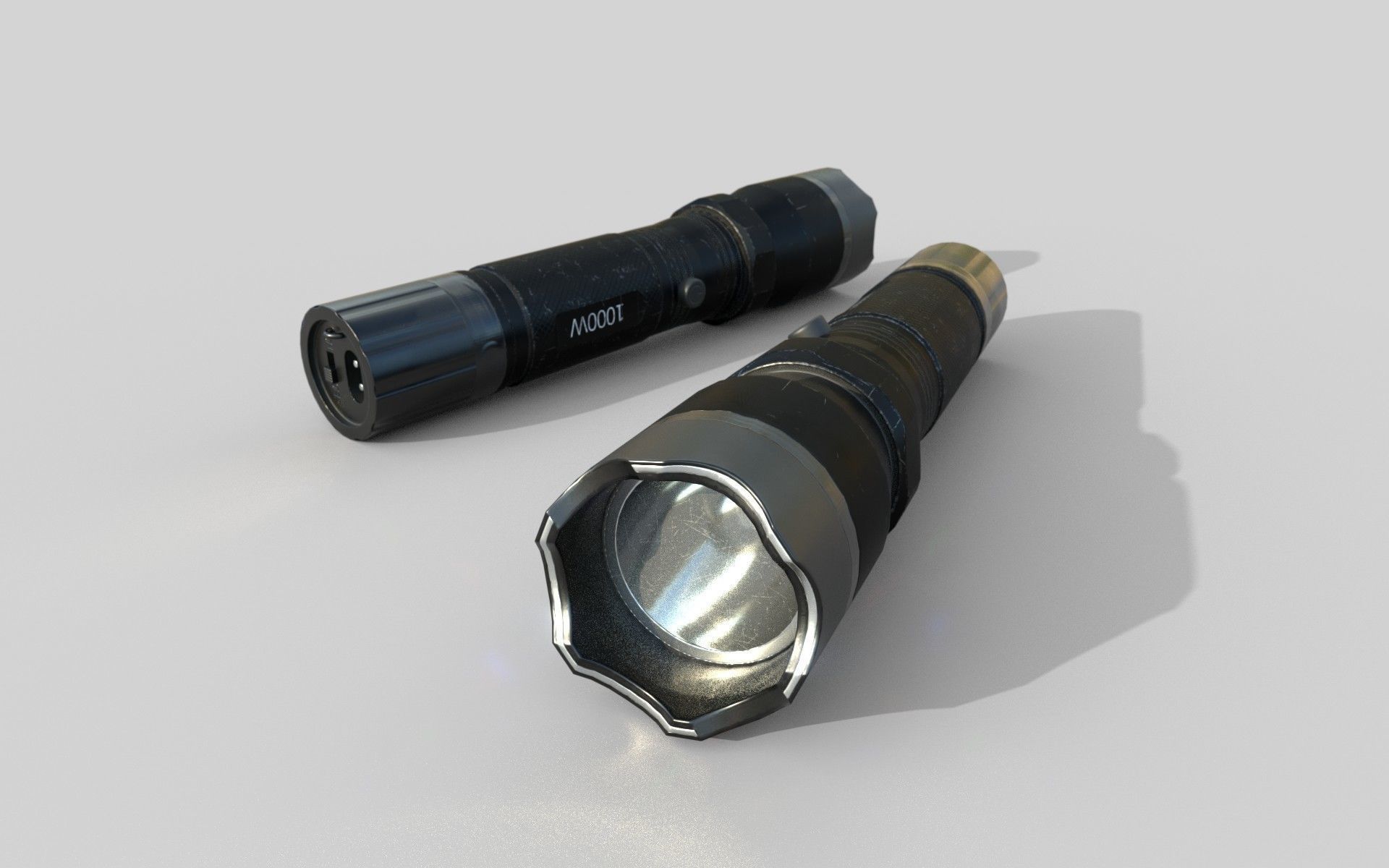 Taser Police FlashLight PBR Low-poly 3D model_7